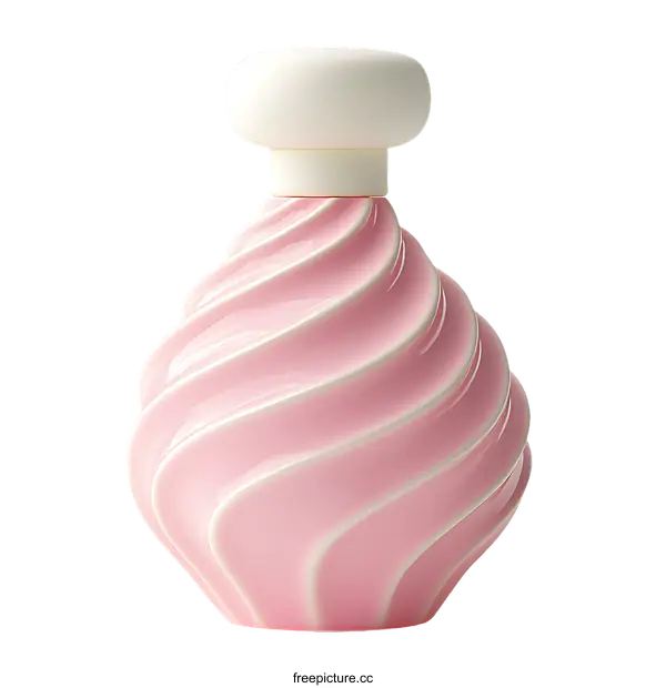 [Transparent Background PNG]Pink Swirl Perfume Bottle Design