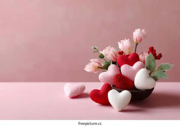 Valentines Day Heart Shaped Flower Arrangement