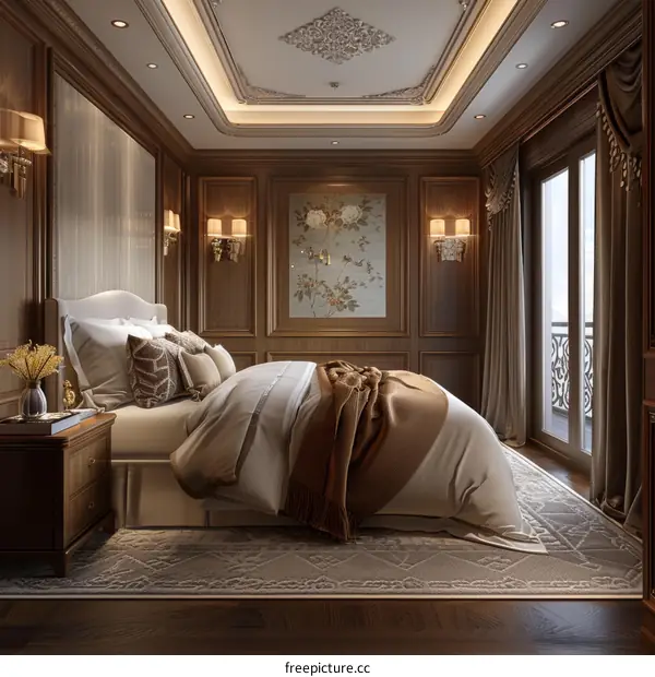 Luxury Bedroom Interior Design Illustration