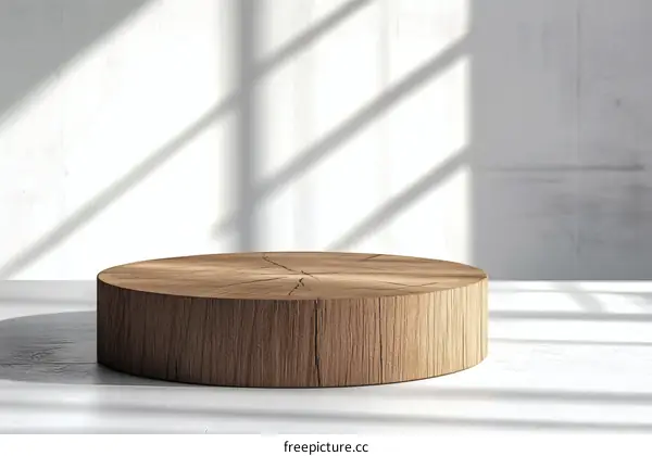 Wooden Display Stand in Minimalist Style