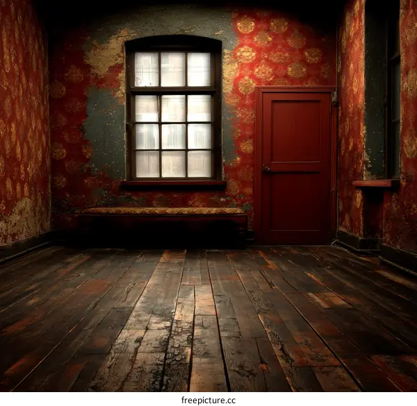 Vintage Wooden Floor Interior Room