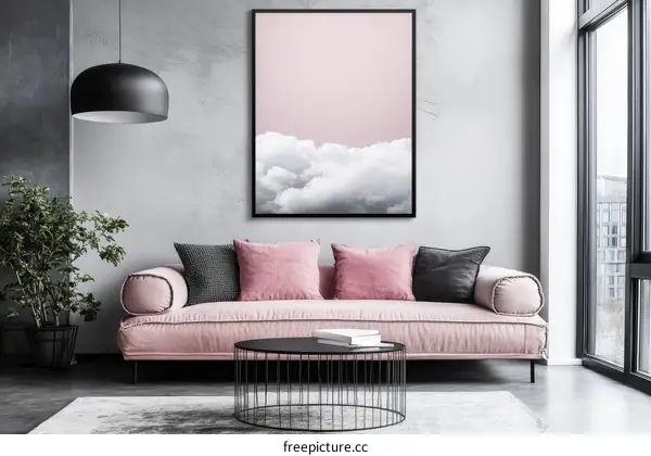 Pink Cloudy Sky Interior Design