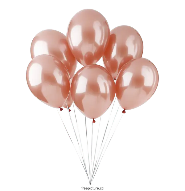 [Transparent Background PNG]Rose Gold Balloons Cluster Party Decoration