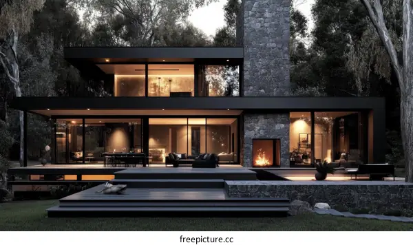 Modern Luxury House in a Forest Setting