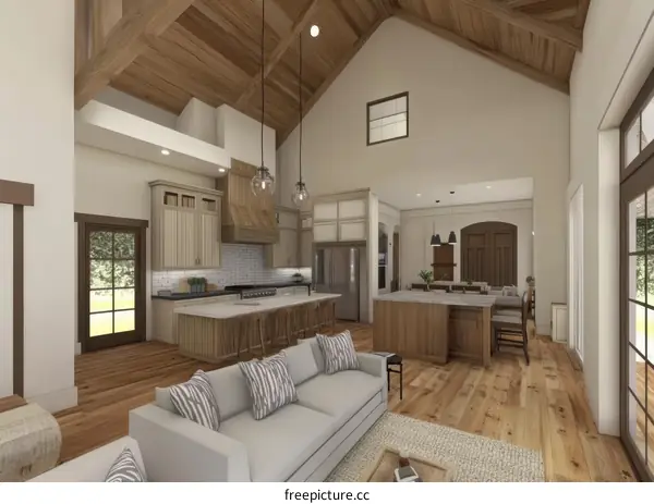 Modern Farmhouse Interior Design Illustration