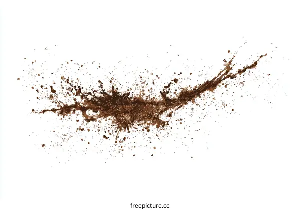 Abstract Brown Paint Splatter Illustration