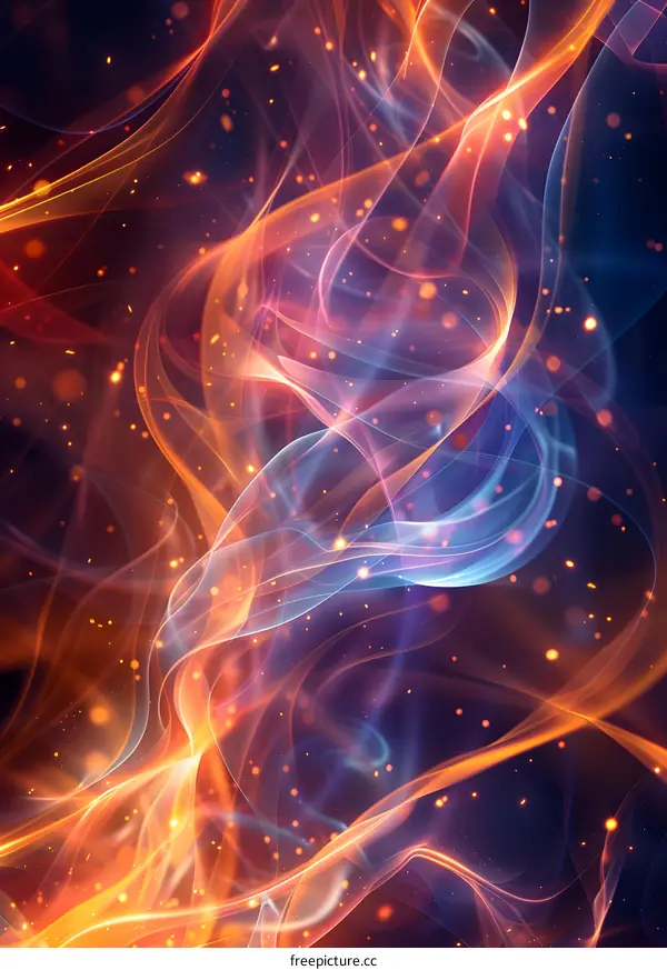 Abstract Colorful Smoke Swirls