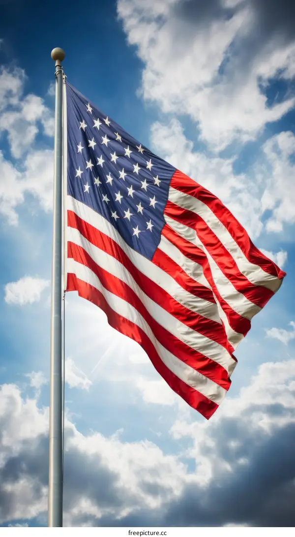 Star-Spangled Banner Fluttering in the Breeze