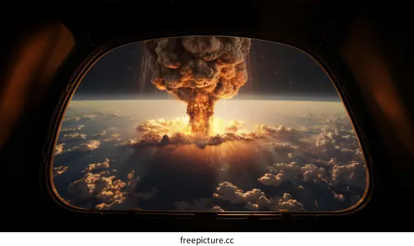 Astronaut's view of a nuclear explosion