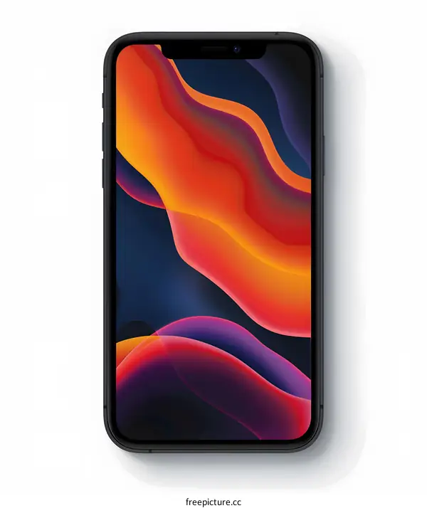 Abstract Phone Wallpaper with Orange and Purple Swirls