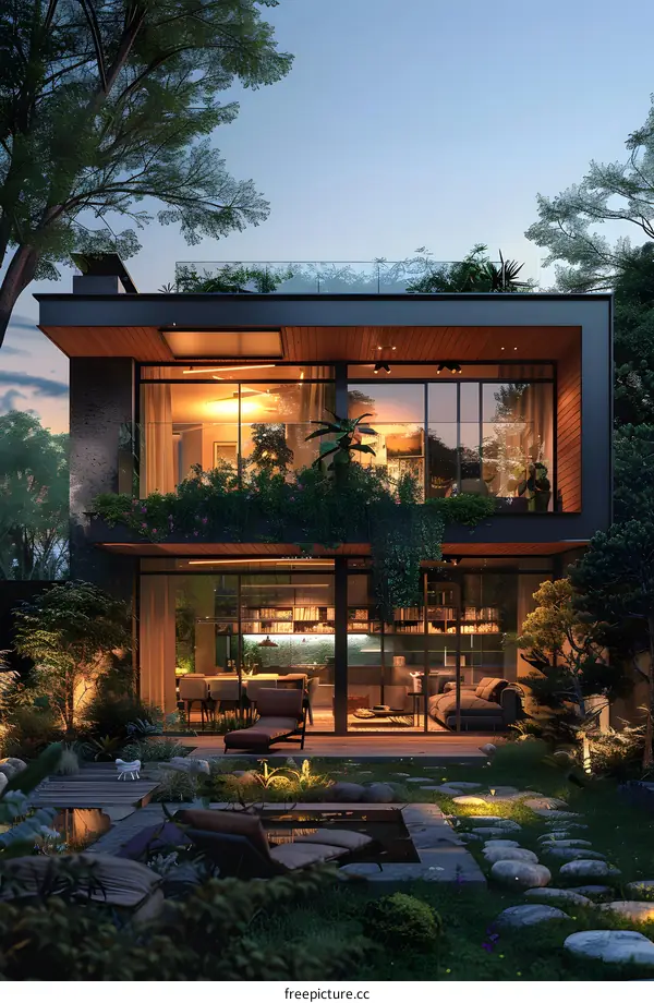 A Modern House That Coexists with Nature