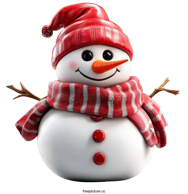 [Transparent Background PNG]Cute Snowman Illustration for Christmas