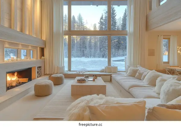 Modern Winter Wonderland Living Room