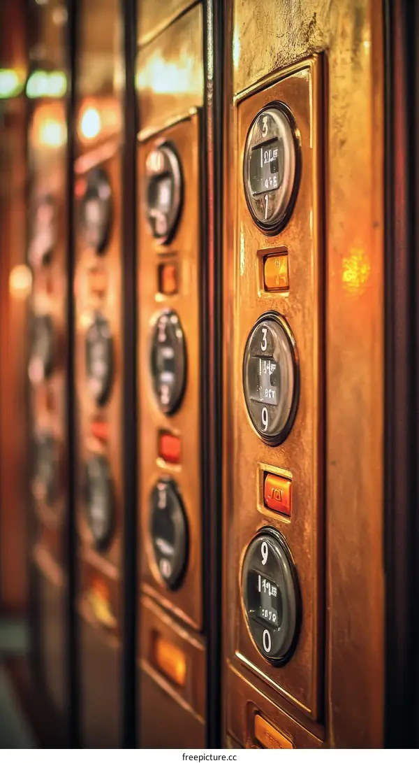 Vintage Elevator Control Panel Collection