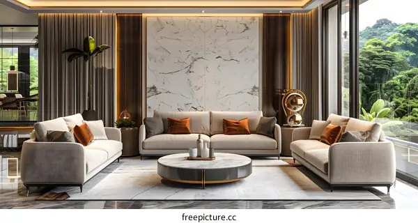 Modern minimalist living room