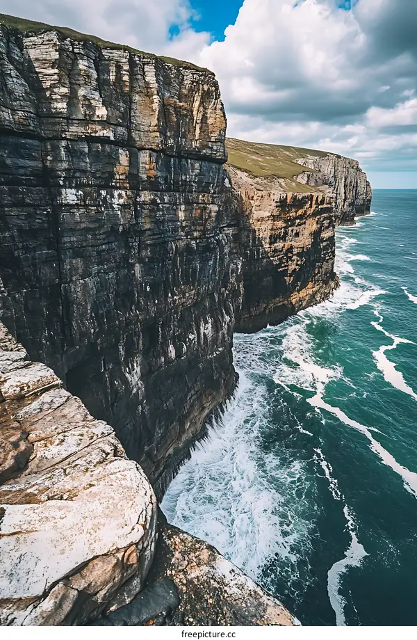 Dramatic Cliffs Along The Irish Coast