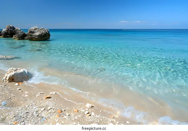 Beautiful turquoise water beach