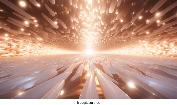 Futuristic Sci-Fi Hyperdrive Warp Speed Through Space
