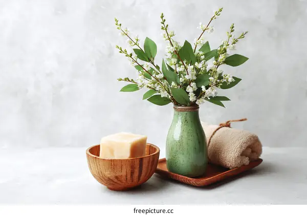 Spa Relaxation with Fresh Flowers and Soap