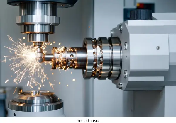 High-Precision Metalworking Machine in Action