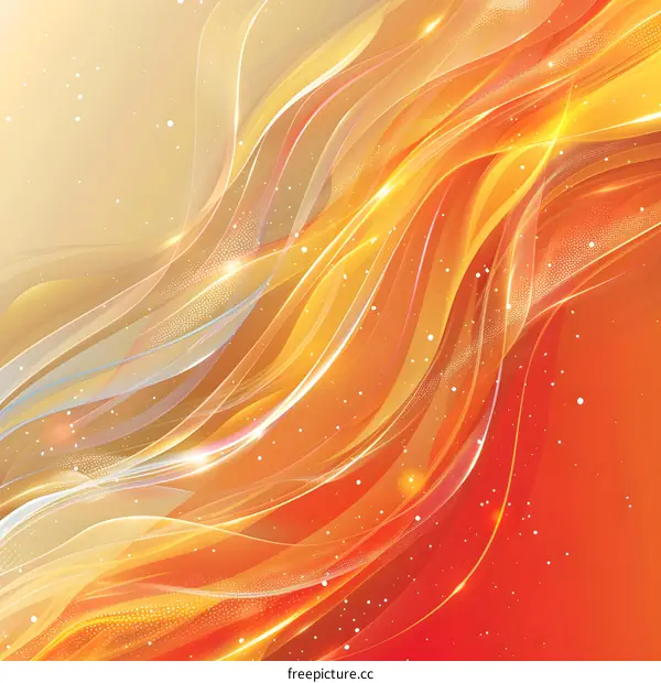 Orange Abstract Wavy Background