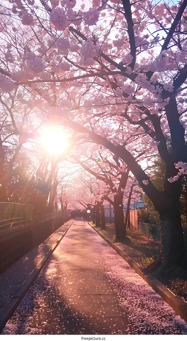 Cherry blossoms in full bloom