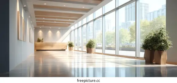 Modern Office Lobby with Natural Light