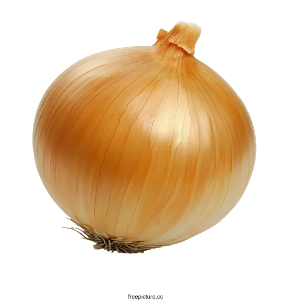 [Transparent Background PNG]Single Onion Isolated on White Background