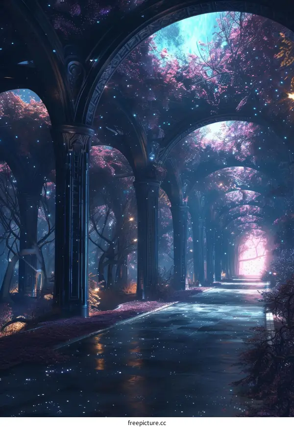 Mystical Path through an Enchanted Forest