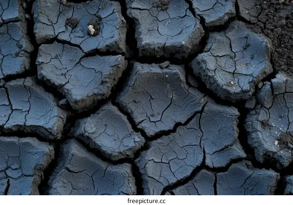 Large cracks in the dry mud texture background