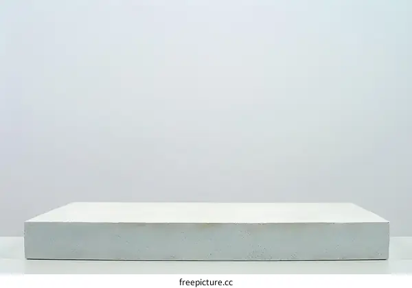 White Platform on White Background