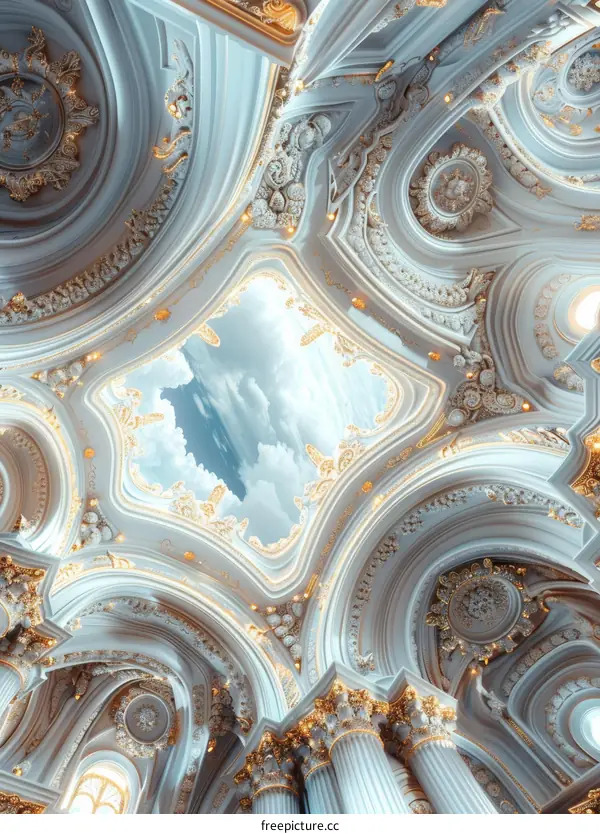Exquisite Ornate Ceiling Architectural Design
