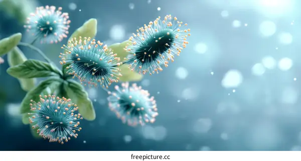 Microbial Life Form  Illustration in Pastel Tones