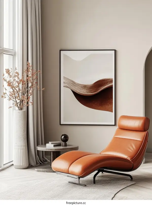 Modern Interior Design with Recliner and Artwork
