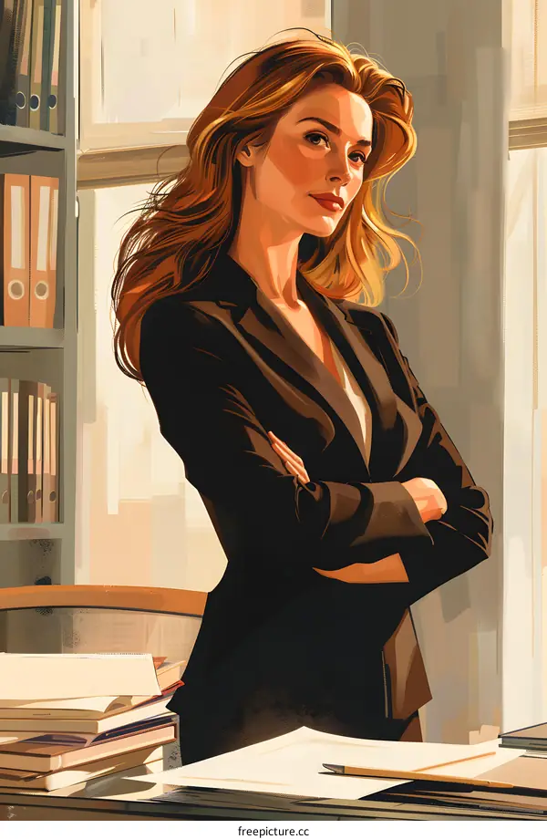 Confident businesswoman standing in office