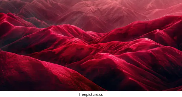 Undulating Red Mountains