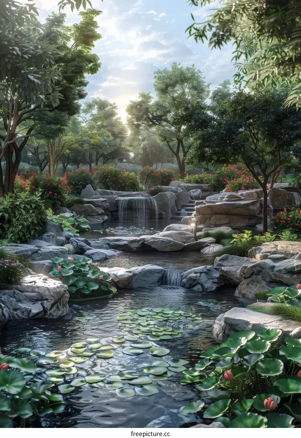 Chinese Garden Landscape Design Renderings