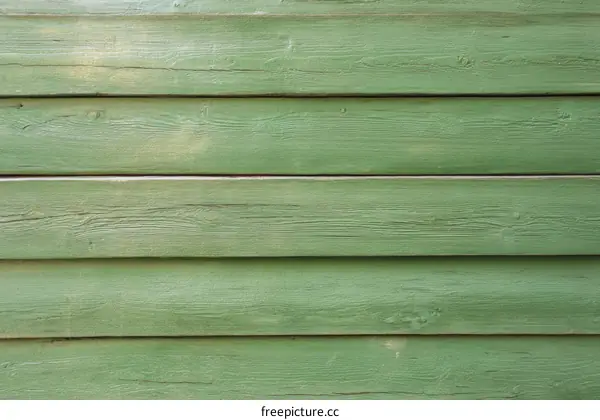 Aged Green Wooden Plank Wall Texture
