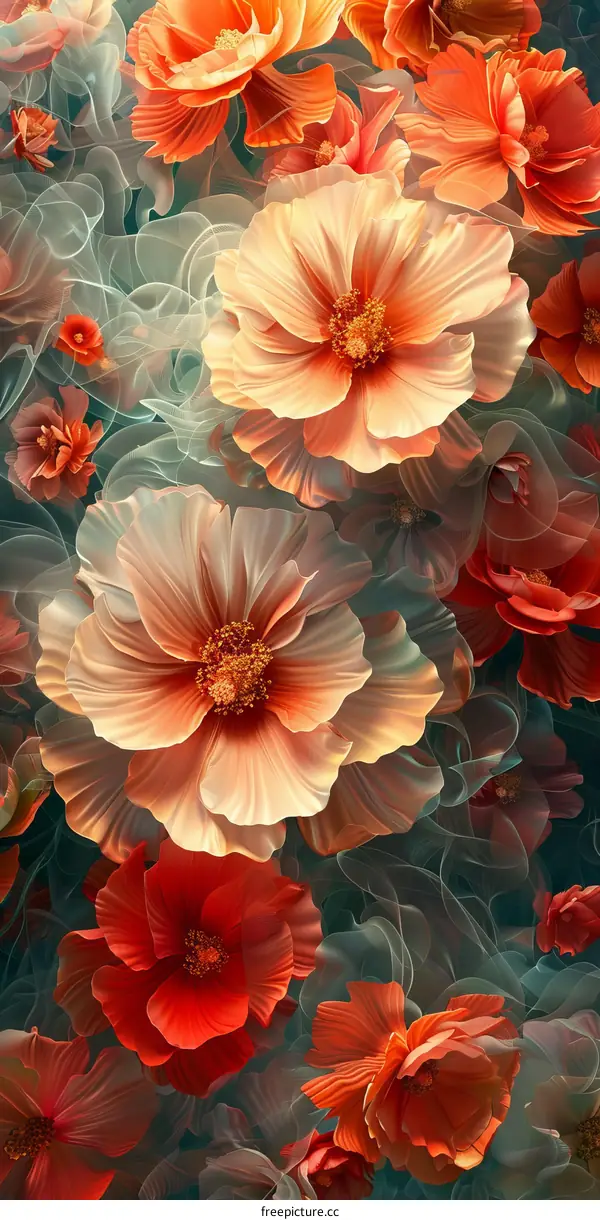 Beautiful Floral Illustration with Delicate Hues