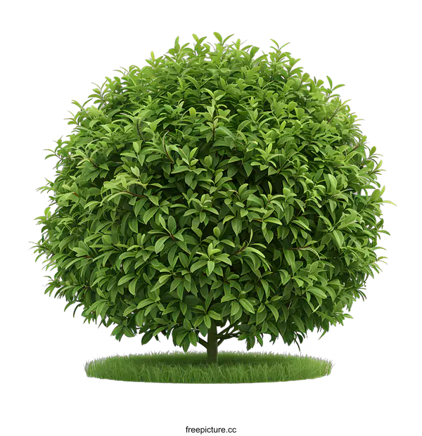 [Transparent Background PNG]Green Bush with White Background