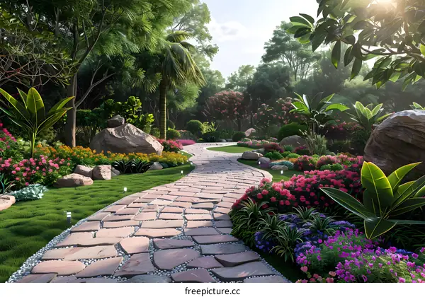 Garden landscape design renderings