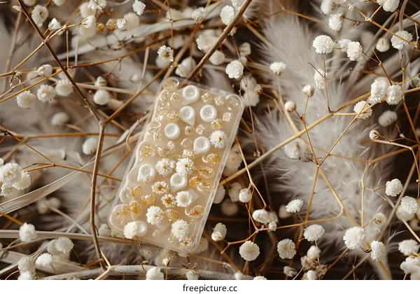 Handmade Phone Case With White Flowers