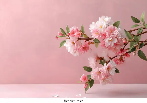 Spring Pink Cherry Blossoms Arrangement