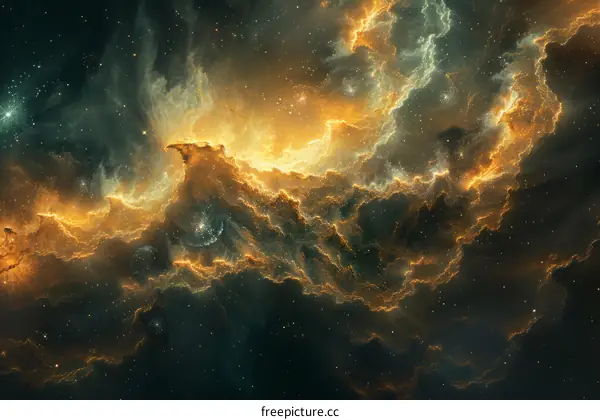 Mystical Nebula: A Cosmic Tapestry of Colors