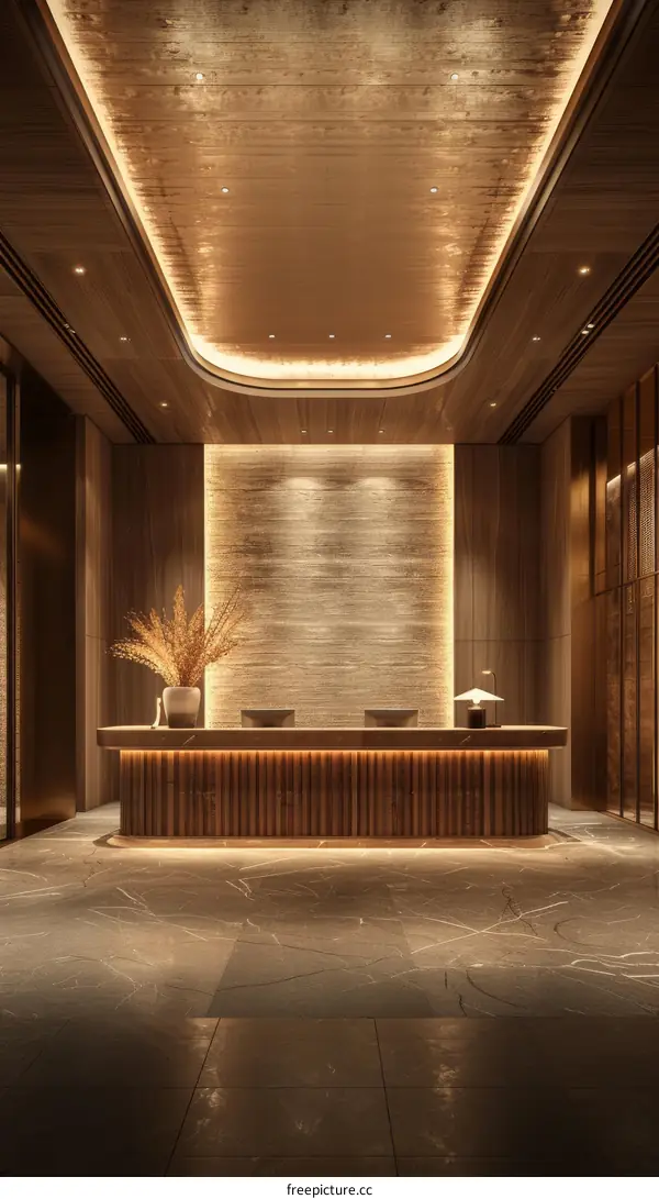 Luxury Hotel Lobby with Modern Interior Design