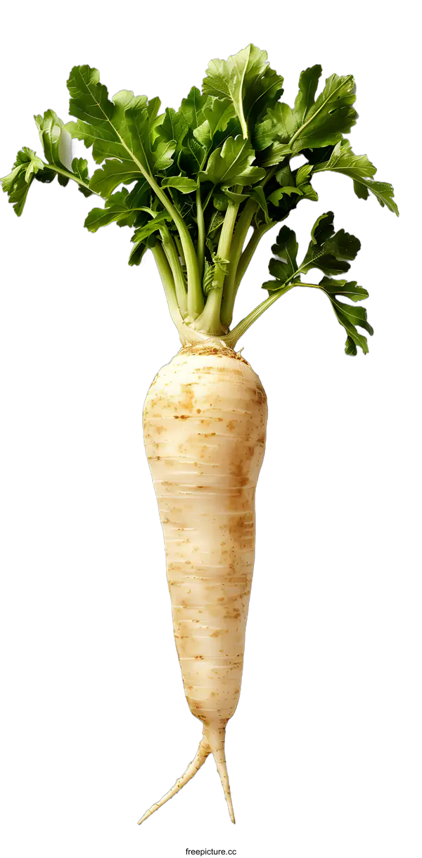 [Transparent Background PNG]Single Parsnip Isolated on White Background