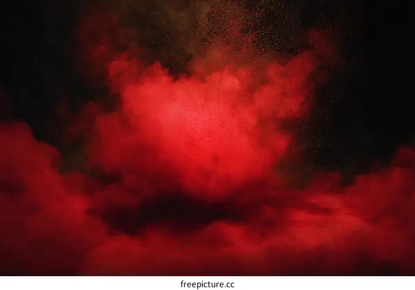 Red Powder Explosion Abstract Background