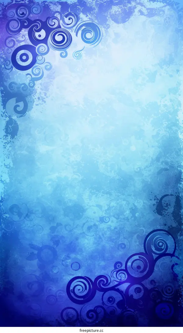Blue grunge texture with swirls