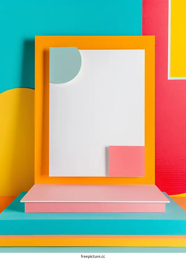 Colorful Abstract Background With Geometric Shapes