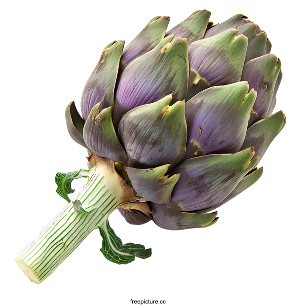 [Transparent Background PNG]Closeup of a Whole Artichoke